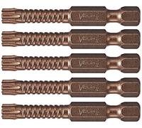 VEGA T15 TORX Impact Driver Bits. Impactech Professional Grade Impact Grade T-15 TORX 2" Bits. (Pack of 5) P150T15A-5