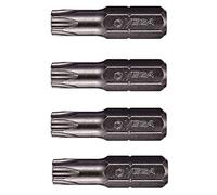 VEGA T20 TORX Security Star Bits. Professional Grade ¼ Inch Hex Shank TORX T-20 S2 Steel 1" Security Star Bits. 125TT20A-4 (Pack of 4)