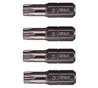 Vega T30 TORX Security Bits. Professional Grade ¼ Inch Hex Shank TORX T-30 S2 Steel 1" Security Bits. 125TT30A-4 (Pack of 4)