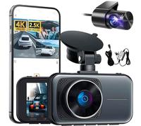 Vegadrive Dash Cam, Advanced Adas Alerts Vegadrive- 4k Full Hd Smart Dash Cam Super Night Vision, Built-In Gps Vegadrive Dashs Cam Front And Rear All-Day Protection