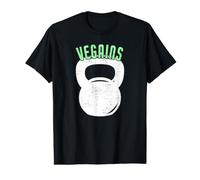 Vegains Funny Vegan Bodybuilder Gym Veggie Bodybuilding Value Graphic T-Shirt