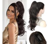 VEGALILY Ponytail Extension 20inch Claw Clip Ponytail Hair Extensions Layered Clip in Ponytail Curly Pony Tail Hair Pieces for Women in Daily Use