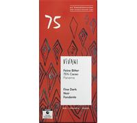 Vegan 75% Dark Chocolate Bar 80g, Organic (Vivani)