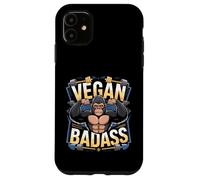Vegan Badass Gorilla Gym Muscle Veggie Case for iPhone 11