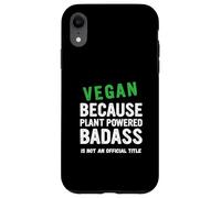 Vegan Because Plant Vegetarian Veganuary Case for iPhone XR