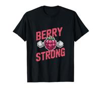 Vegan Bodybuilder Pun - Berry Strong Bodybuilding Value Graphic T-Shirt