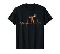Vegan Bodybuilding Heartbeat Vintage ECG Cardiogram Retro Value Graphic T-Shirt