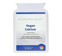 Vegan Calcium - 60 Capsules - Natural Plant Based Combination of Red Marine Algae Seaweed & Baobab Fruit