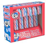 Vegan Candy Canes - Pack of 10 Blue Raspberry & Cherry Flavour Christmas Candy Sticks. Slush Puppie Red, Blue & White Sweets