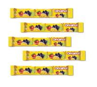 Vegan Chewy Fruit Flavoured,Fave Reds Sweets 45g with apple, orange, blackcurrant, strawberry, lime and lemon flavours - Stbr (24 Packs, Orginal)