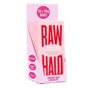Vegan Chocolate Bar - Raw Halo - Mylk & Pink Himalayan Sea Salt - 10 x 70g Bars - Organic, Dairy & Gluten Free