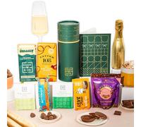 Vegan Chocolate Gift Box with Truffles & Hot Chocolate Set, Gift Hamper For Women & Men, Vegan Hamper Plus Prosecco by EDEN & CO