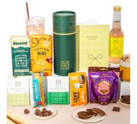 Vegan Chocolate Gift Box with Truffles & Hot Chocolate Set, New Baby Gift Hamper For Mum, Vegan Hamper Plus Non-Alcoholic Mocktail by EDEN & CO
