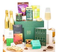 Vegan Chocolate Gifts Hamper with Truffles & Hot Chocolate Set, Chocolate Gift Hamper For Women & Men Plus 2 Prosecco by EDEN & CO