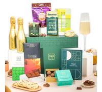Vegan Chocolate Gifts Hamper with Truffles & Hot Chocolate Set, Fathers Day Gift Hamper For Dad Plus 2 Prosecco by EDEN & CO