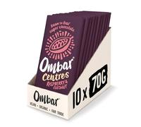 Vegan Chocolate - Ombar Centres Coconut & Raspberry (70g x 10 Bars) Organic, Fair Trade, Dairy Free and Gluten Free Chocolate