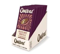Vegan Chocolate - Ombar Centres Hazelnut Truffle (70g x 10 Bars) Organic Fair Trade, Dairy and Gluten Free Chocolate