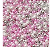 Vegan Christmas pink silver metallic sprinkles edible pearls cupcake cake toppers biscuits ball vegetarian mix decoration 100s 1000s fairy theme baking ROSE QUARTZ