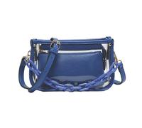 Vegan Clear Crossbody by Jen & Co., Royal Blue, Crossbody
