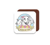 Vegan Coaster - Gift for Vegatarians - Giftset - Made by MUGGZ in The UK