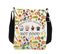 Vegan Crossbody Bag Vegetarian Gifts Vegan Food Gifts Vegetarian Vegan Lovers Gifts Animals Are Friends Not Food Shoulder Bag