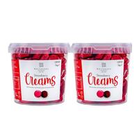 Vegan Dark Chocolate Fondant Creams | Gluten Free & Vegetarian Foil Individual Wrapped Chocolates Perfect Christmas Stocking Fillers, Office Treats, Birthday & Visitor Snacks (2kg, Strawberry)