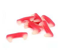 Vegan Dracula Teeth 1kg - Strawberry Flavoured Jelly Sweets - Fun Vampire Teeth Shape - Gelatine-Free Halloween Treat