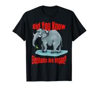 Vegan Elephant Vegetarian Whole foods Cruelty free T-Shirt