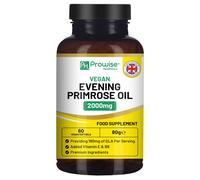 Vegan Evening Primrose Oil 2000mg with Vitamin E & B6 - 60 Vegan Softgels| Pure Cold Pressed I 180mg GLA per Capsule I Women's Health I Premium Quality I by Prowise Healthcare