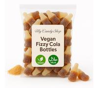 Vegan Fizzy Cola Bottles Sweets - 500g Halal Sweets In Bulk Cheap for Sharing - Classic Cola Candy Without Gelatine For Parties, Sharing & Gifting
