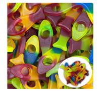 Vegan Fizzy Funky Freaky Fish Pick n Mix Colourful Sweets - Vegan, Gluten-Free Fruity Sour Candy for Parties and Gifts (500g, Funky Fish Sweets)