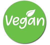 Vegan Food Labels, 1000 per Roll, 24mm Diameter, for Food Packaging and Allergy Awareness