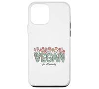 Vegan for All Animals, Animal Rights Advocate, Cute Flowers Case for iPhone 12 mini