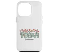 Vegan for All Animals, Animal Rights Advocate, Cute Flowers Case for iPhone 13 Pro