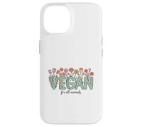 Vegan for All Animals, Animal Rights Advocate, Cute Flowers Case for iPhone 14