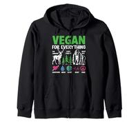 Vegan For Everything The Animals Rain Forest Wild Life Compa Zip Hoodie