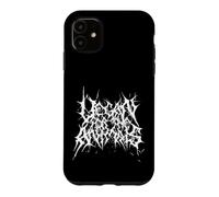 Vegan For The Animals Black Metal Heavy Metal Goth Logo Case for iPhone 11