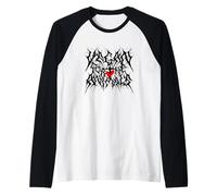 Vegan for the Animals VFTA Death Metal Goth Style Raglan Baseball Tee
