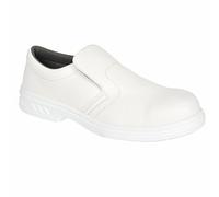 Portwest FW81 Water Resistant Steelite Slip On Safety Shoe S2 White, 39