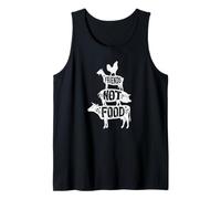 Vegan Friends Not Food tee. Perfect Vegan Activist Clothing Tank Top