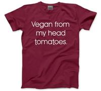 Vegan from My Head Tomatoes Men's Unisex T-Shirt - Maroon Large