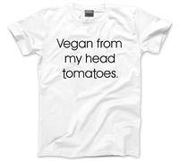 Vegan from My Head Tomatoes Men's Unisex T-Shirt - White Medium