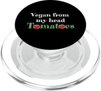 Vegan From My Head Tomatoes Plant Based Vegetarian Vegan PopSockets PopGrip for MagSafe