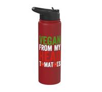 Vegan from My Head Tomatoes Stainless Steel Insulated Water Bottle