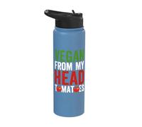 Vegan from My Head Tomatoes Stainless Steel Insulated Water Bottle