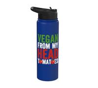 Vegan from My Head Tomatoes Stainless Steel Insulated Water Bottle