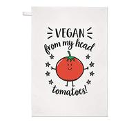 Vegan from My Head Tomatoes Tea Towel Dish Cloth