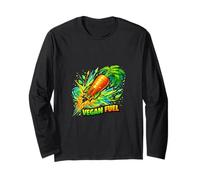 Vegan Fuel Carrot Rocket Plant Power Concept Long Sleeve T-Shirt