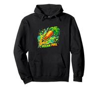 Vegan Fuel Carrot Rocket Plant Power Concept Pullover Hoodie