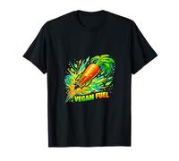 Vegan Fuel Carrot Rocket Plant Power Concept T-Shirt